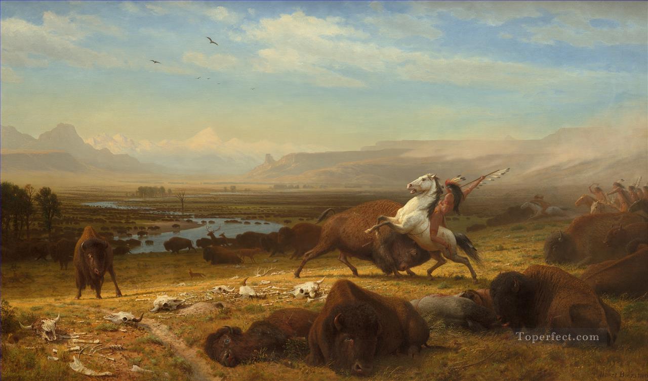 El último del búfalo Albert Bierstadt Pintura al óleo